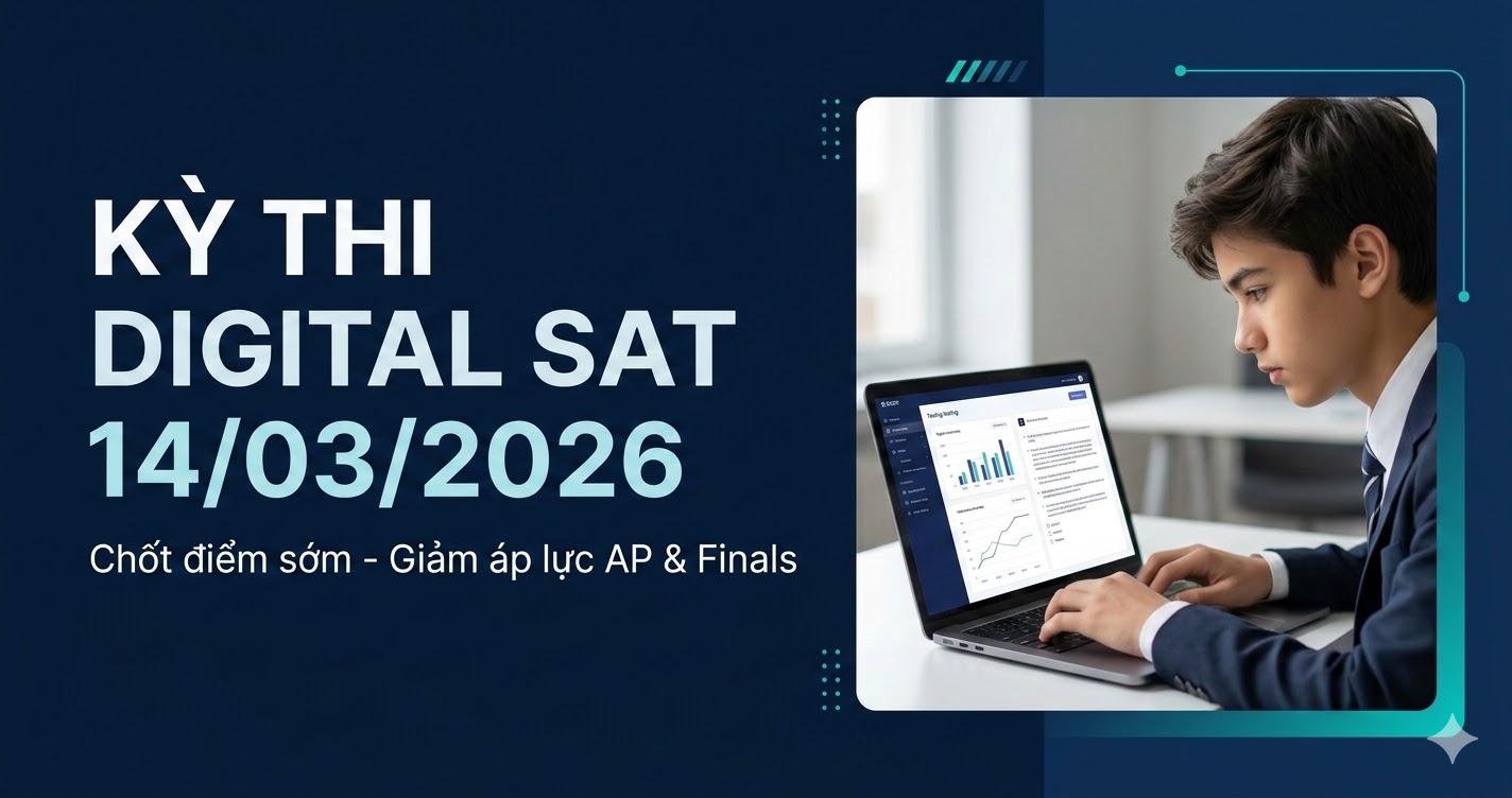 Kỳ thi SAT ngày 14 tháng 03 năm 2026 sắp tới!