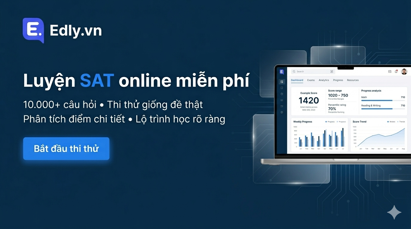 Luyện Thi SAT Online Miễn Phí – Lộ Trình Toàn Diện Cho Người Mới Bắt Đầu