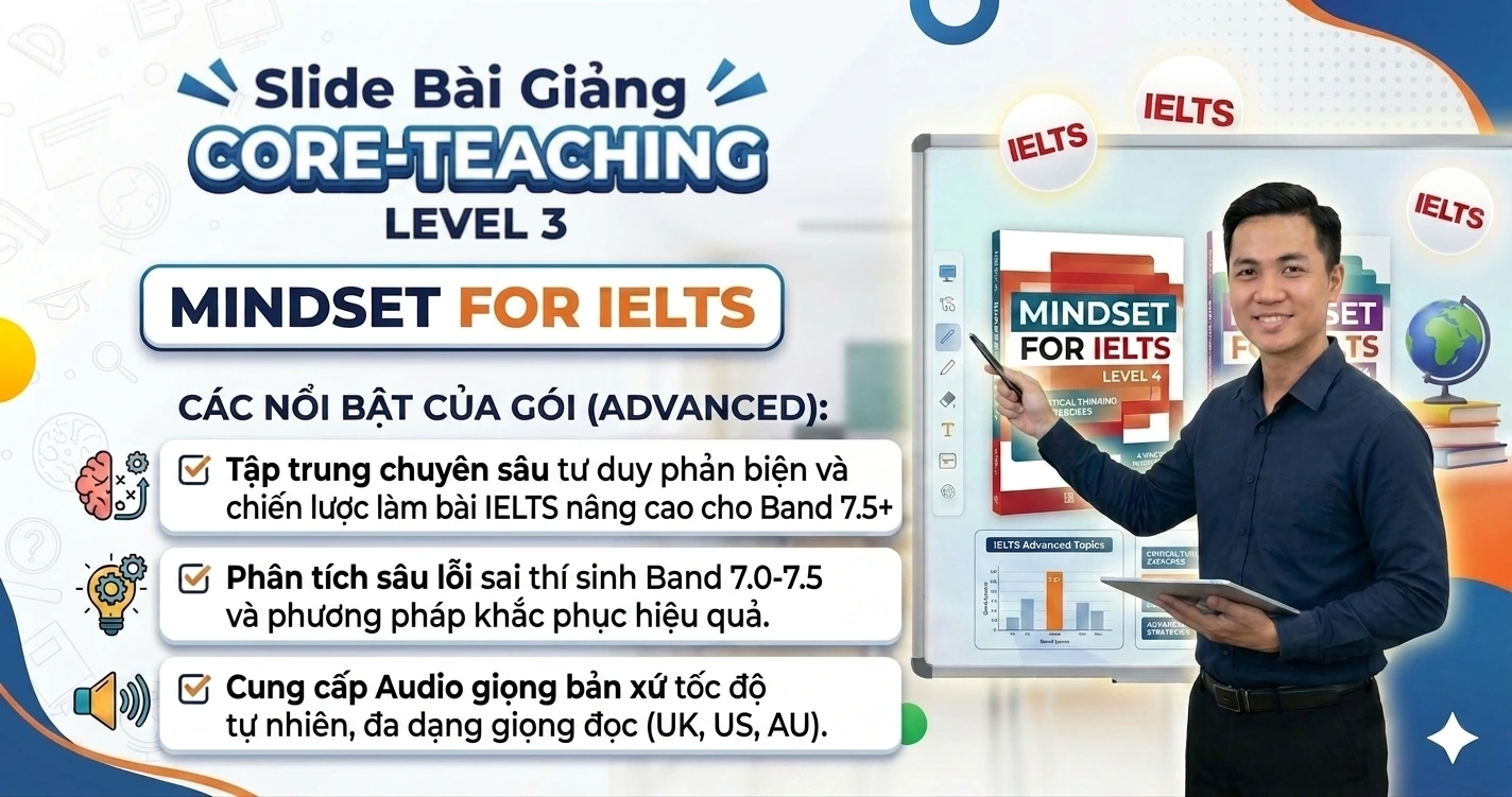 Slide Bài Giảng CORE-TEACHING LEVEL 3 - MINDSET FOR IELTS