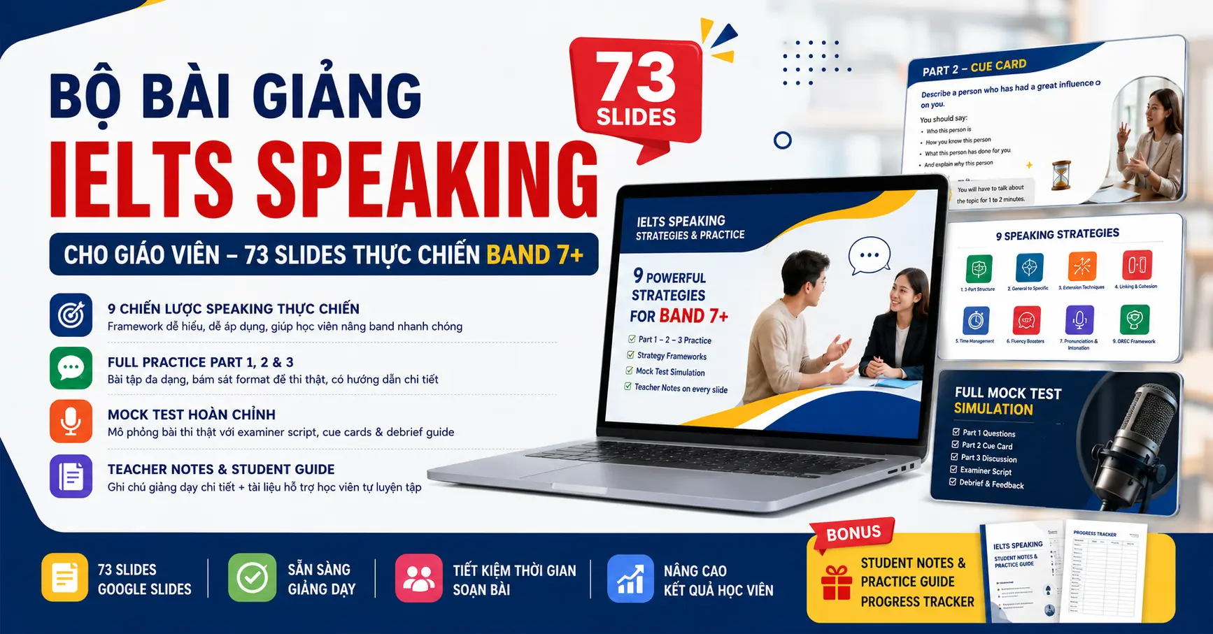 Bộ Bài Giảng IELTS Speaking Cho Giáo Viên – 73 Slides Thực Chiến Band 7+