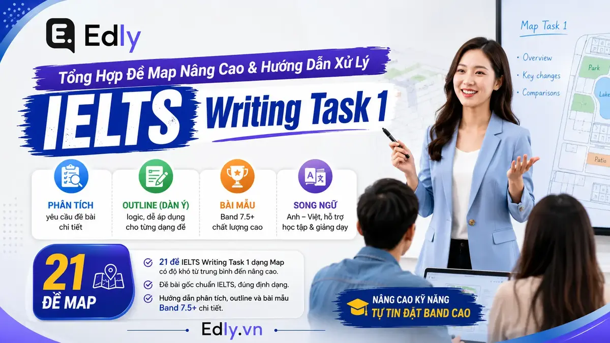 IELTS Writing Task 1 – Tổng Hợp Đề Map Nâng Cao & Hướng Dẫn Xử Lý