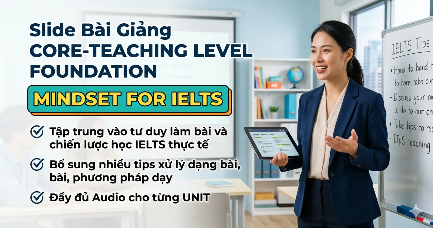 Slide Bài Giảng CORE-TEACHING LEVEL FOUNDATION - MINDSET FOR IELTS