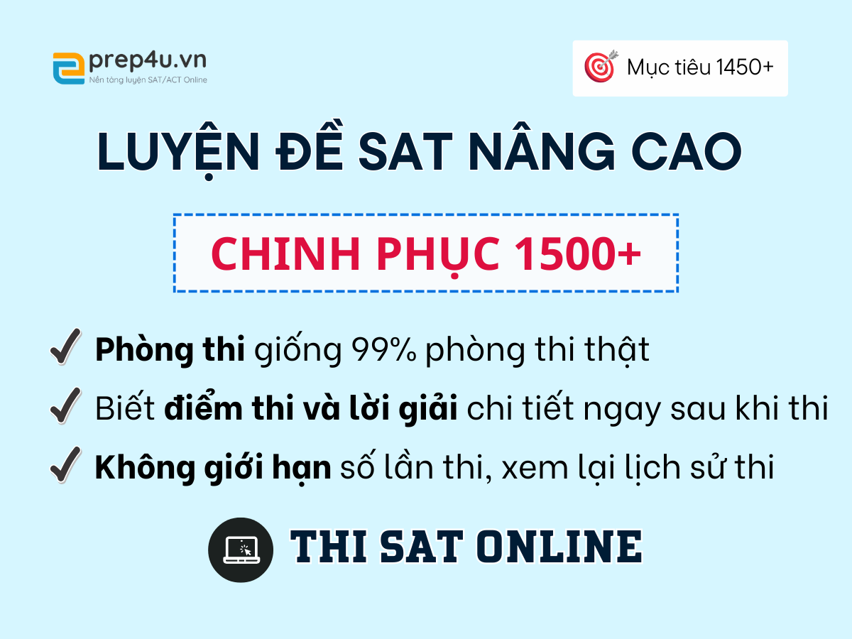 Thi Thử SAT ONLINE Cấp Tốc | Chinh phục 1500+ trong 30 ngày