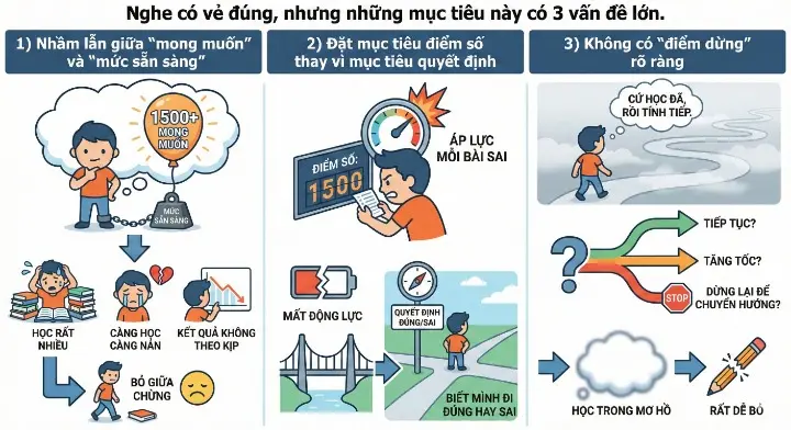 Vì sao mục tiêu học SAT đầu năm rất dễ “vỡ”?